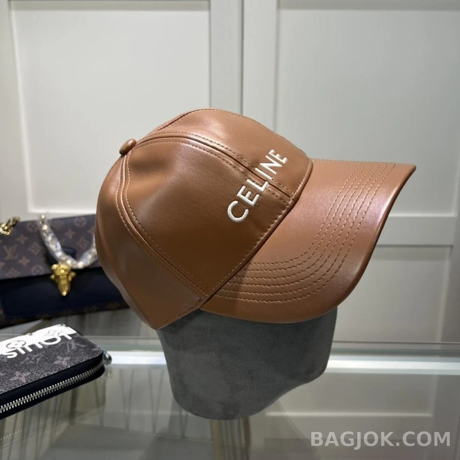 셀린느 셀린느 Celine 레더 베이스볼 캡 상세 이미지