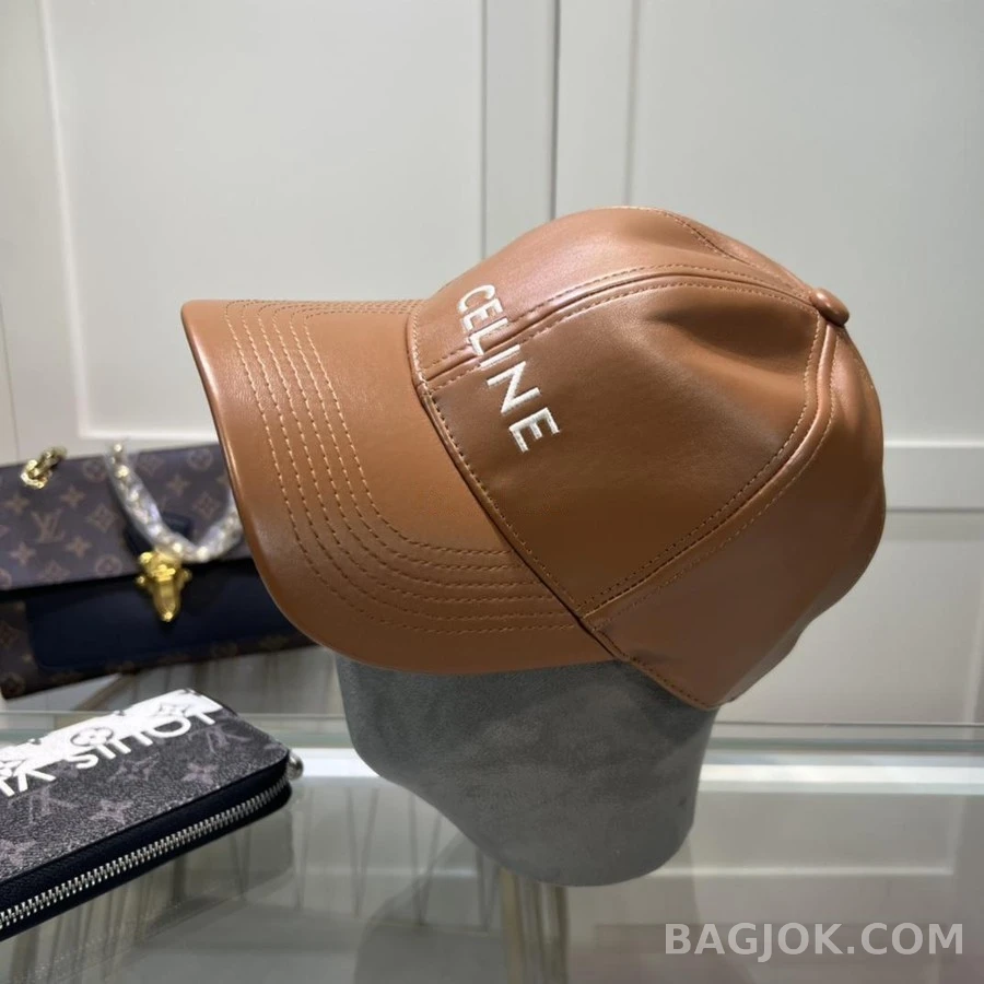 셀린느 셀린느 Celine 레더 베이스볼 캡 상세 이미지