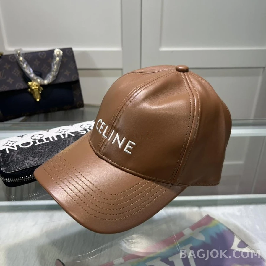 셀린느 셀린느 Celine 레더 베이스볼 캡 상세 이미지