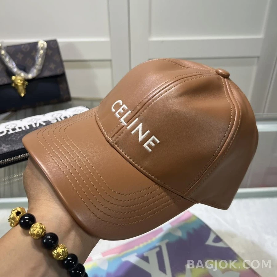 셀린느 셀린느 Celine 레더 베이스볼 캡 상세 이미지
