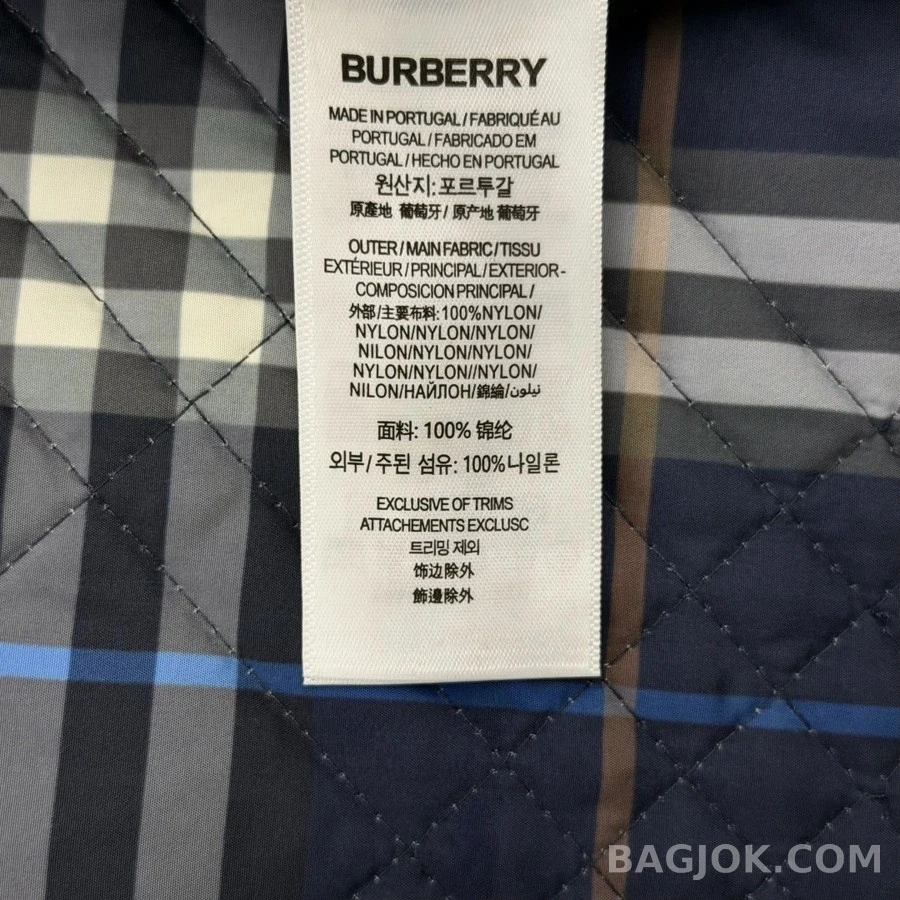 버버리 버버리 미니 체크 퀼팅 램지 자켓 상세 이미지