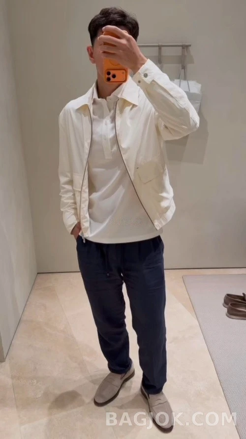 브루넬로 쿠치넬리 브루넬로 쿠치넬리 경량 집업 자켓 상세 이미지