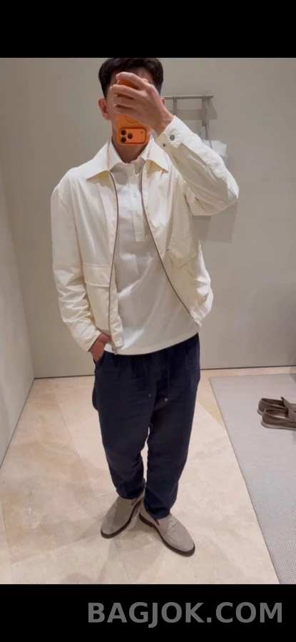 브루넬로 쿠치넬리 브루넬로 쿠치넬리 경량 집업 자켓 상세 이미지