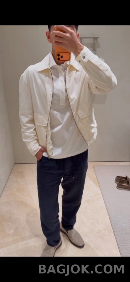 브루넬로 쿠치넬리 브루넬로 쿠치넬리 경량 집업 자켓 상세 이미지
