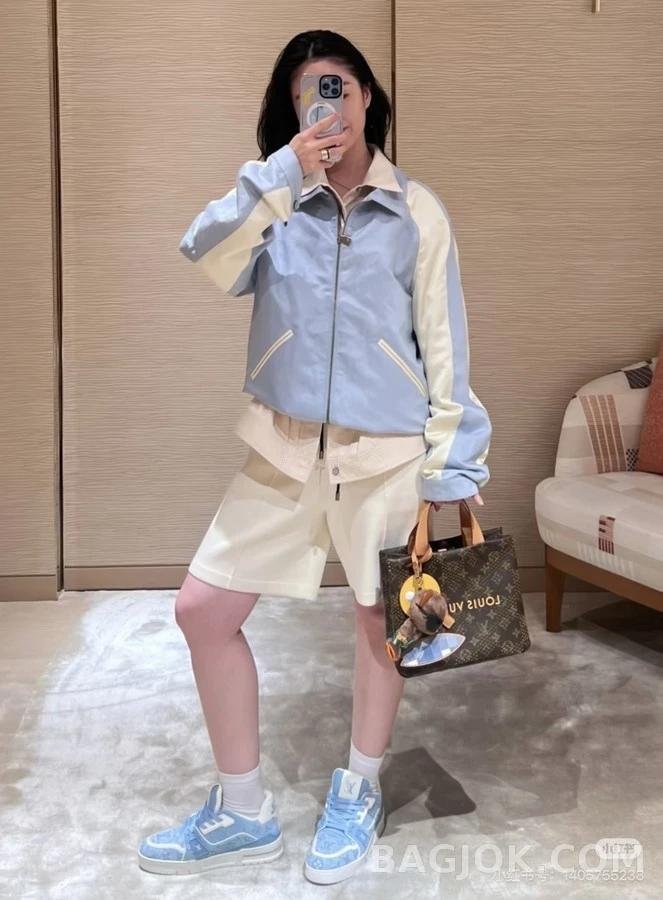 루이비통 루이비통 컬러블록 카라 자켓 상세 이미지
