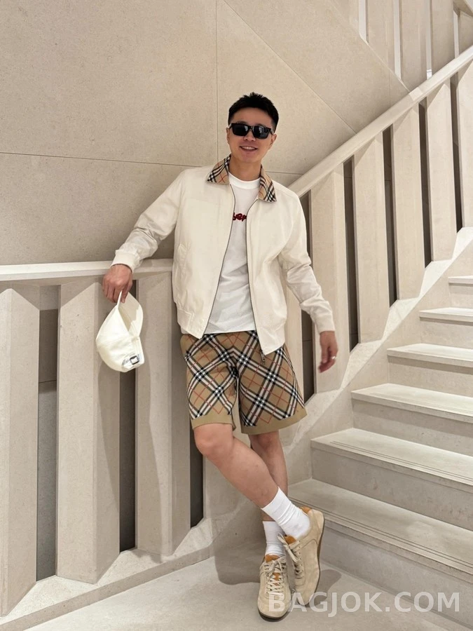 버버리 버버리 체크 칼라 하링턴 자켓 상세 이미지