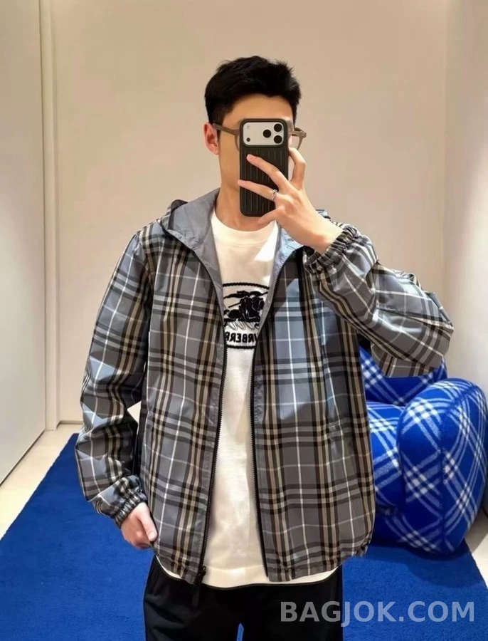 버버리 버버리 빈티지 체크 후드 집업 상세 이미지