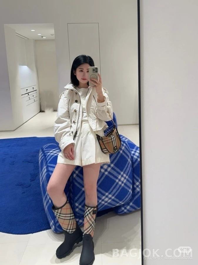 버버리 버버리 체크 포켓 드로스트링 자켓 상세 이미지