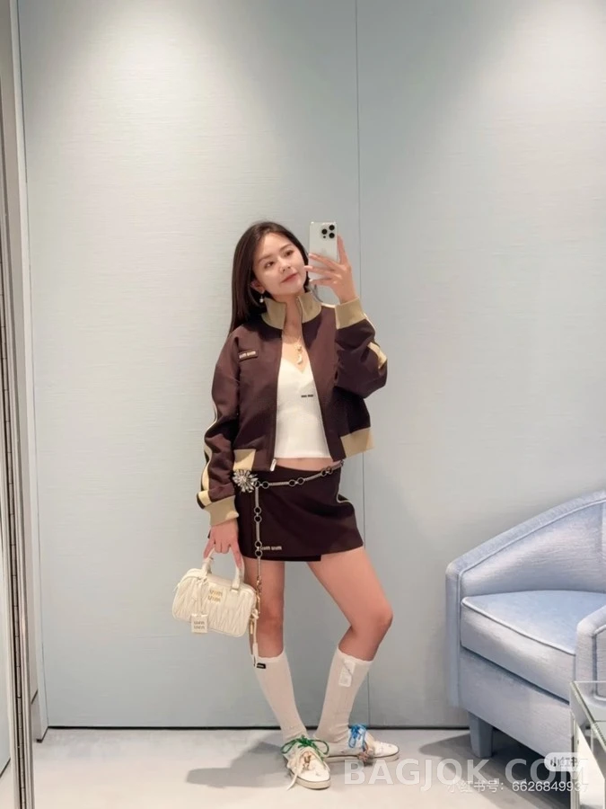 미우미우 미우미우 배색 트랙 자켓 상세 이미지