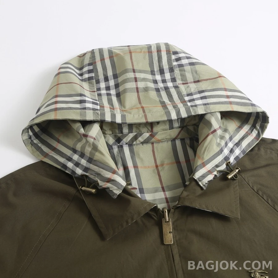 버버리 버버리 체크 후드 자켓 상세 이미지