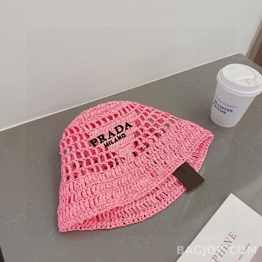 프라다 프라다 우븐 패브릭 버킷햇 상세 이미지