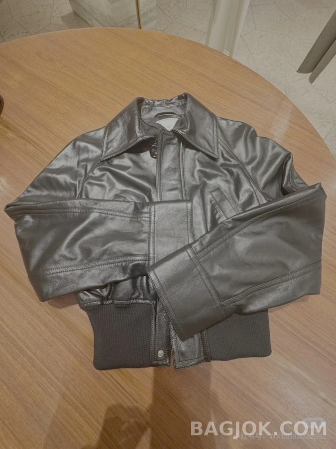 보테가베네타 보테가 베네타 크롭 레더 자켓 상세 이미지