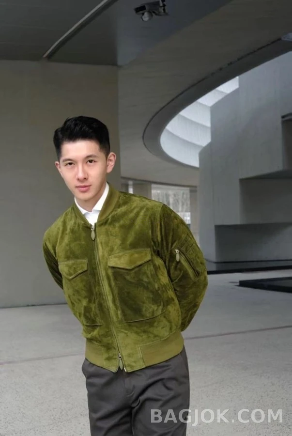 벨루티 벨루티 스웨이드 항공 점퍼 상세 이미지