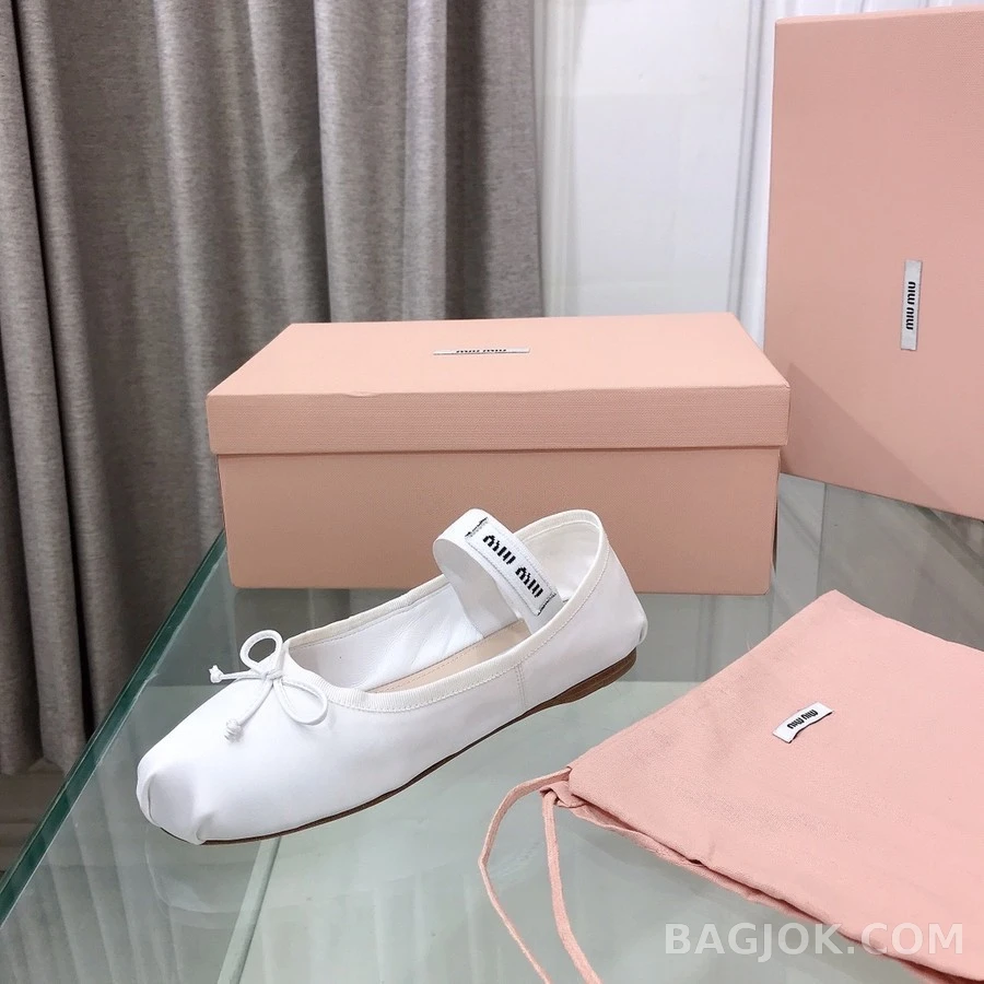 미우미우 미우미우 새틴 발레리나 상세 이미지