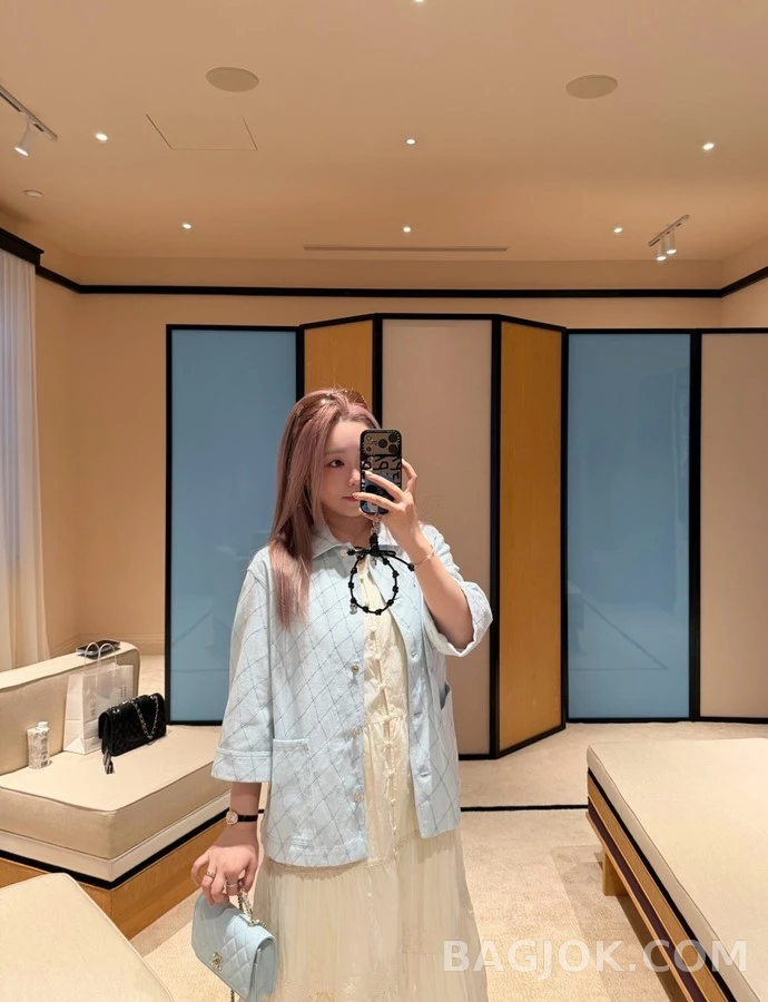 샤넬 샤넬 퀼팅 칠부 소매 자켓 상세 이미지