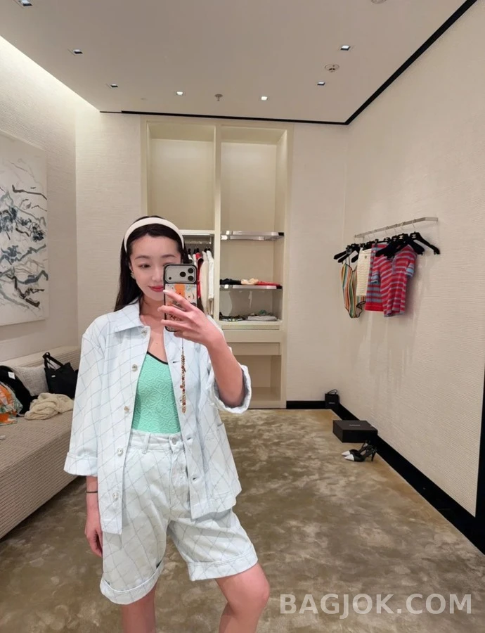 샤넬 샤넬 퀼팅 칠부 소매 자켓 상세 이미지