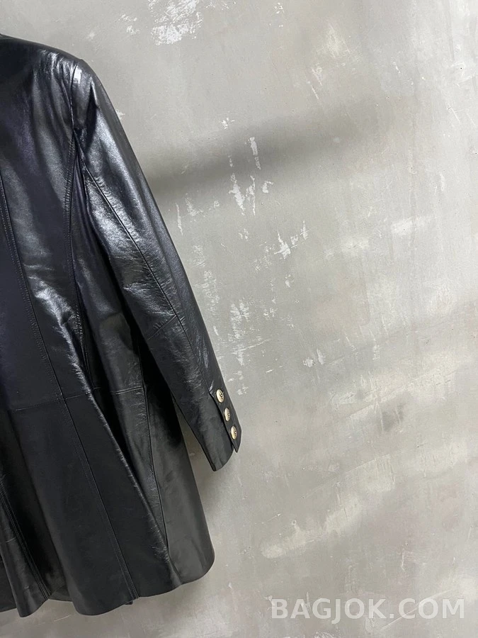 샤넬 샤넬 더블 브레스트 레더 자켓 상세 이미지