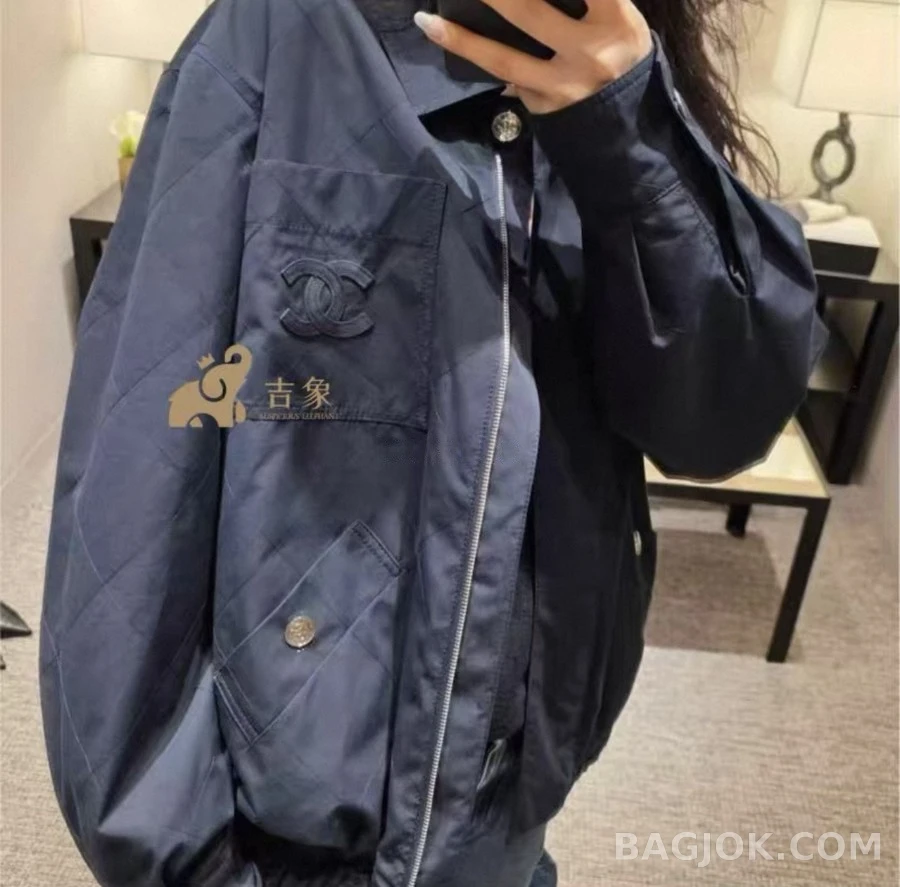 샤넬 샤넬 다이아몬드 퀼팅 카라 자켓 상세 이미지