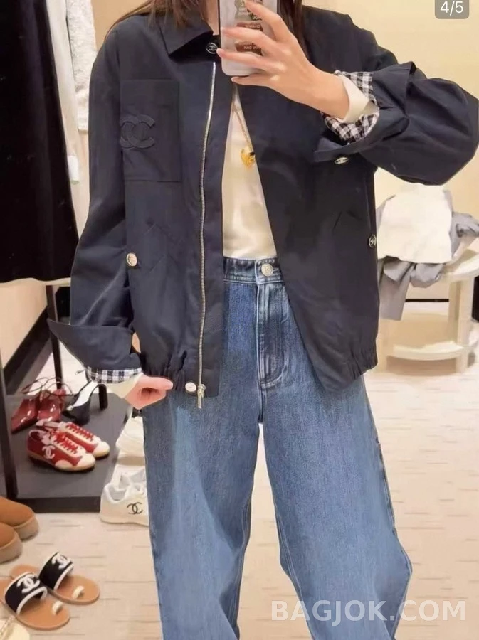 샤넬 샤넬 다이아몬드 퀼팅 카라 자켓 상세 이미지