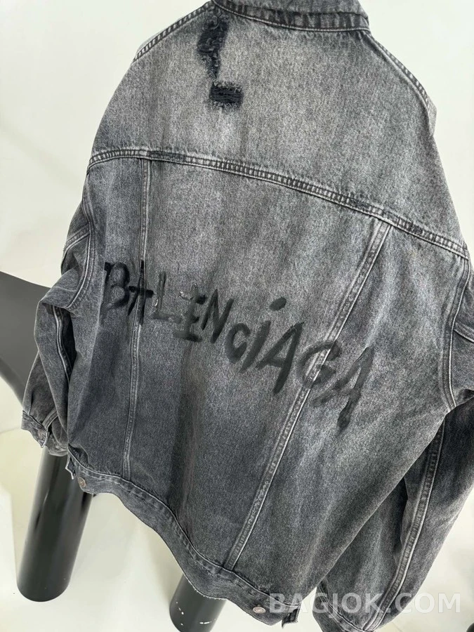 발렌시아가 발렌시아가 그라피티 레터링 워싱 데님 자켓 상세 이미지