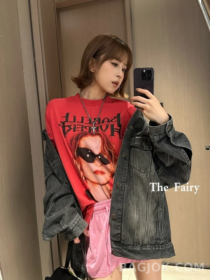 발렌시아가 발렌시아가 그라피티 레터링 워싱 데님 자켓 상세 이미지