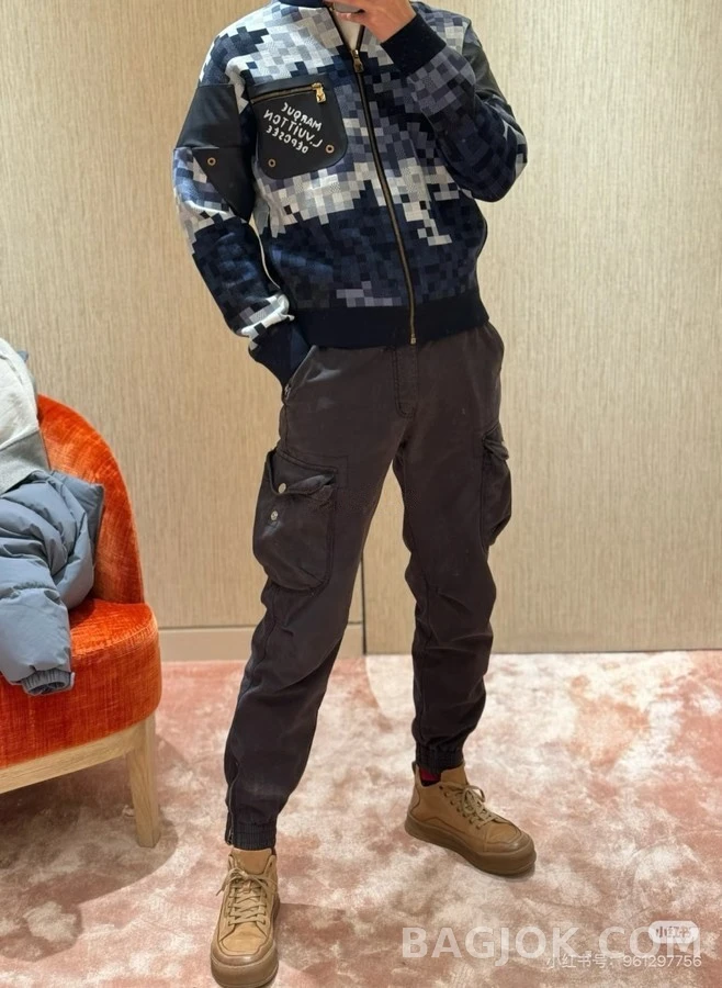 루이비통 루이비통 픽셀 패턴 야구점퍼 상세 이미지