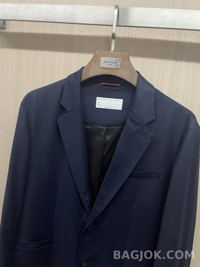 브루넬로 쿠치넬리 브루넬로 쿠치넬리 솔로메오 숄더 투버튼 블레이저 상세 이미지