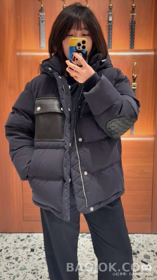보테가베네타 보테가 베네타 레더 포켓 패딩 자켓 상세 이미지