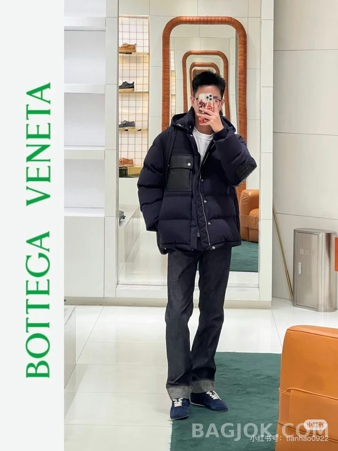 보테가베네타 보테가 베네타 레더 포켓 패딩 자켓 상세 이미지