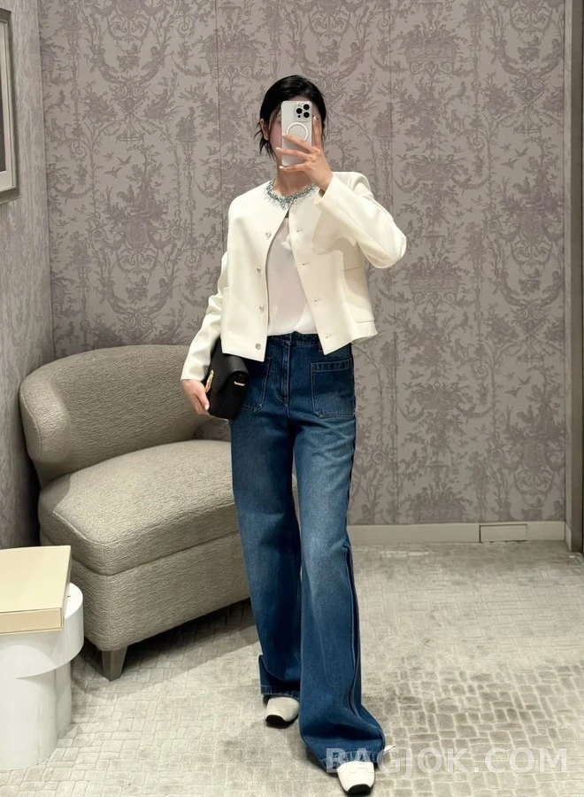 디올 디올 레터링 와이드 데님 팬츠 상세 이미지
