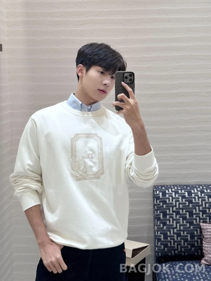 디올 디올 벌새 자수 맨투맨 상세 이미지