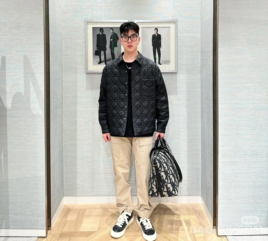 디올 디올 블랙 퀼팅 까나쥬 패치 오버셔츠 자켓 상세 이미지