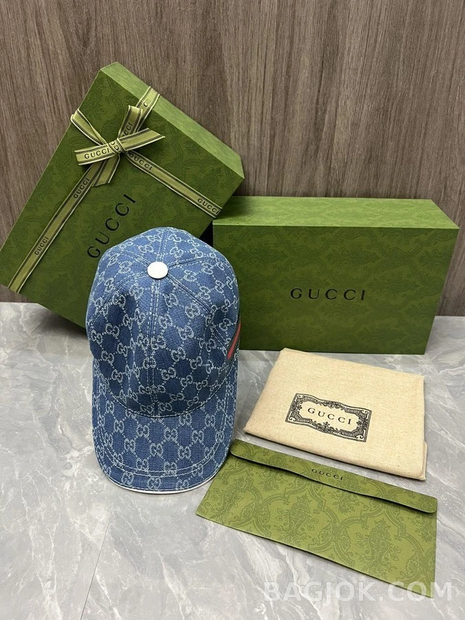 구찌 구찌 GG 자카드 웨빙 베이스볼 캡 상세 이미지