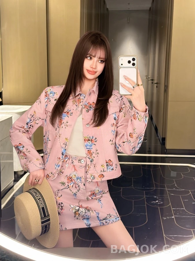 디올 디올 플라워 프린트 데님 자켓 상세 이미지