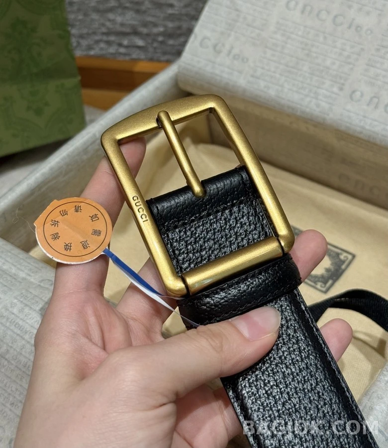 구찌 구찌 레더 핀 버클 벨트 상세 이미지