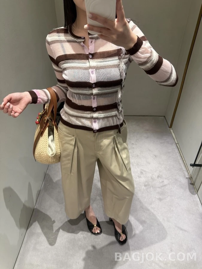 로에베 로에베 스트라이프 프린지 가디건 상세 이미지
