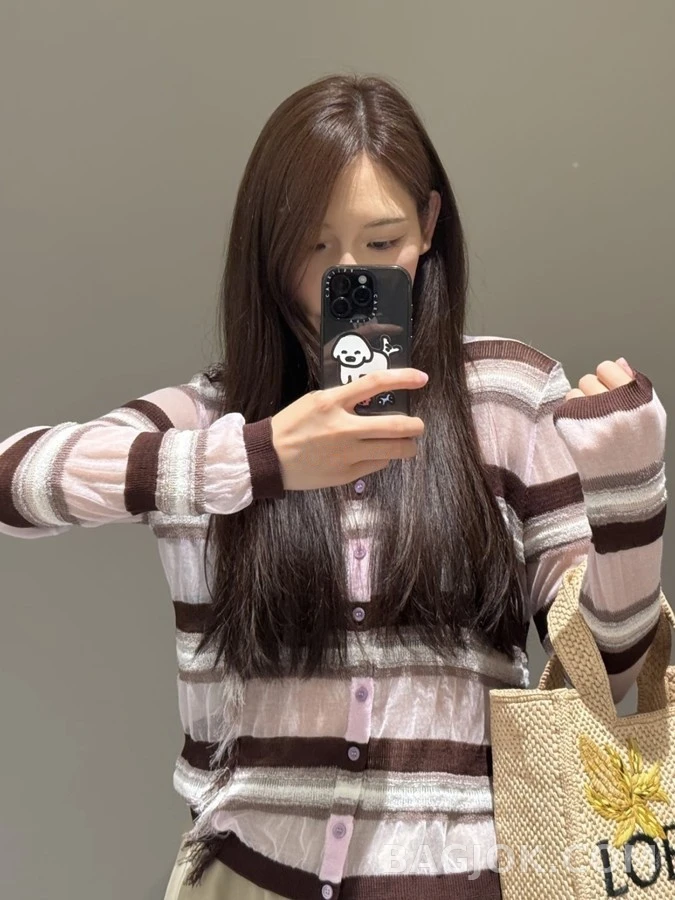 로에베 로에베 스트라이프 프린지 가디건 상세 이미지
