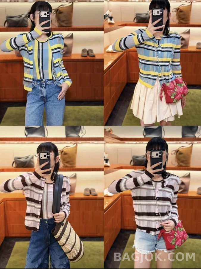 로에베 로에베 스트라이프 프린지 가디건 상세 이미지