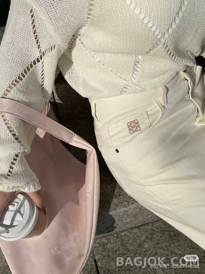 로에베 로에베 아나그램 자수 와이드 데님 팬츠 상세 이미지
