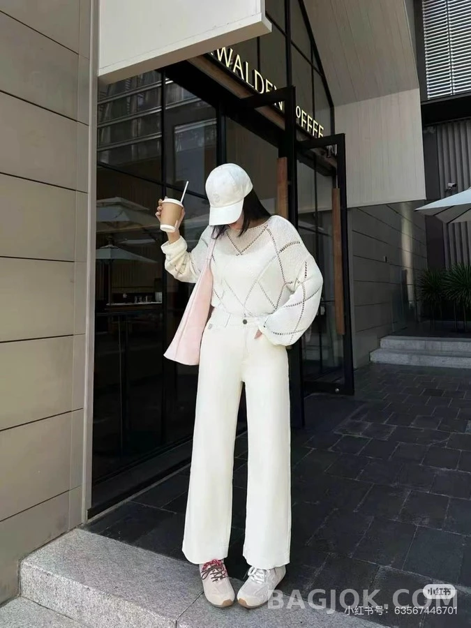 로에베 로에베 아나그램 자수 와이드 데님 팬츠 상세 이미지