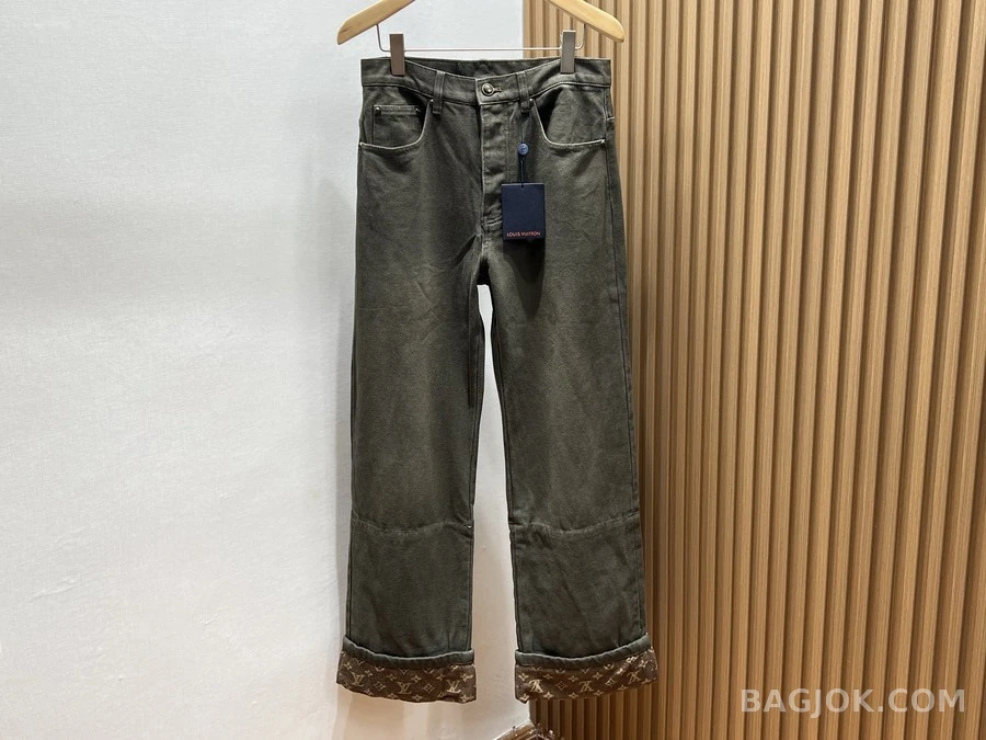 루이비통 루이비통 모노그램 커프 데님 팬츠 상세 이미지