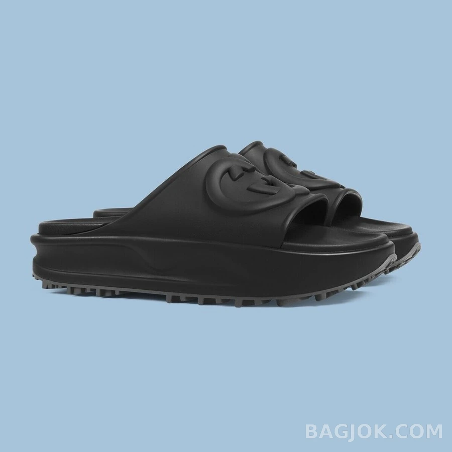 구찌 구찌 인터로킹 G 슬라이드 샌들 상세 이미지