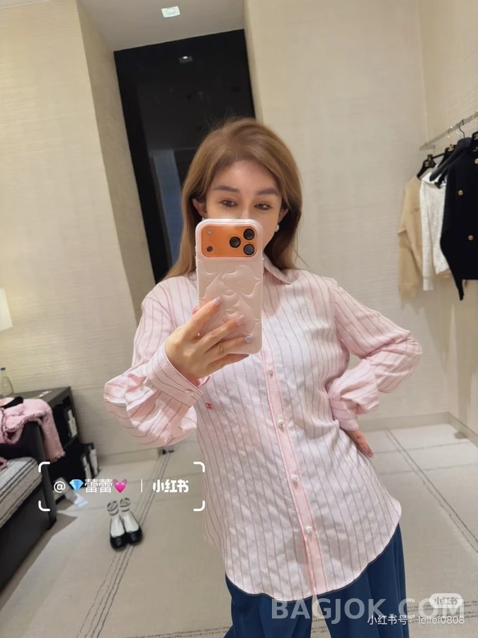 샤넬 샤넬 스트라이프 셔츠 상세 이미지