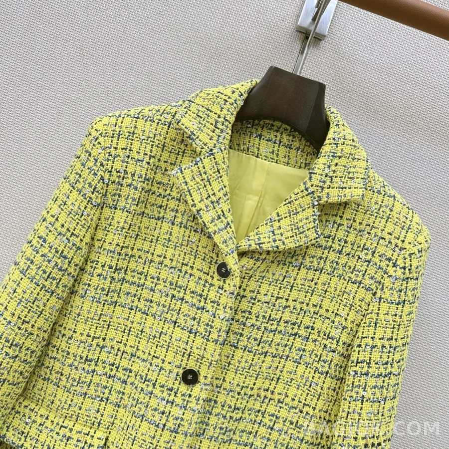 샤넬 샤넬 체크 트위드 자켓 상세 이미지