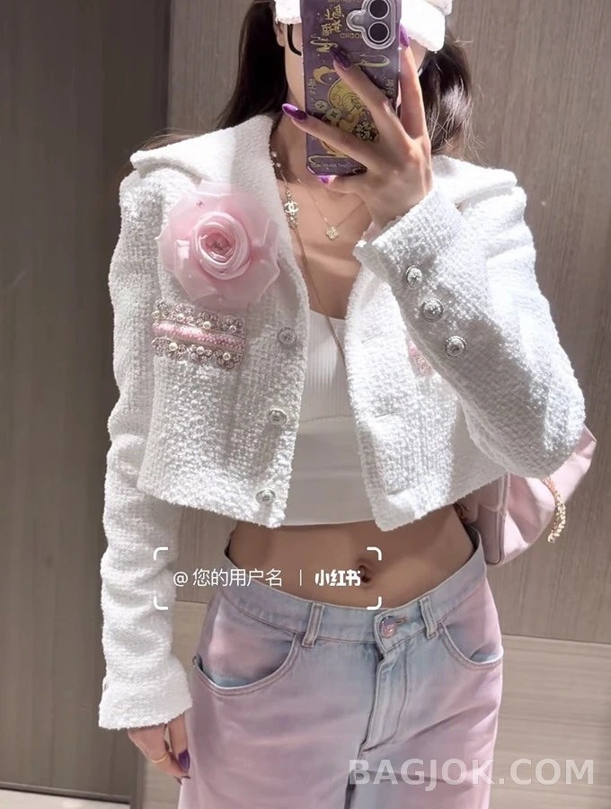 샤넬 샤넬 트위드 크롭 자켓 상세 이미지