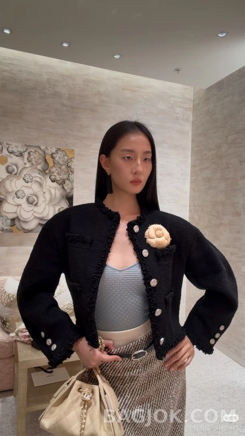 샤넬 샤넬 트위드 프린지 자켓 상세 이미지