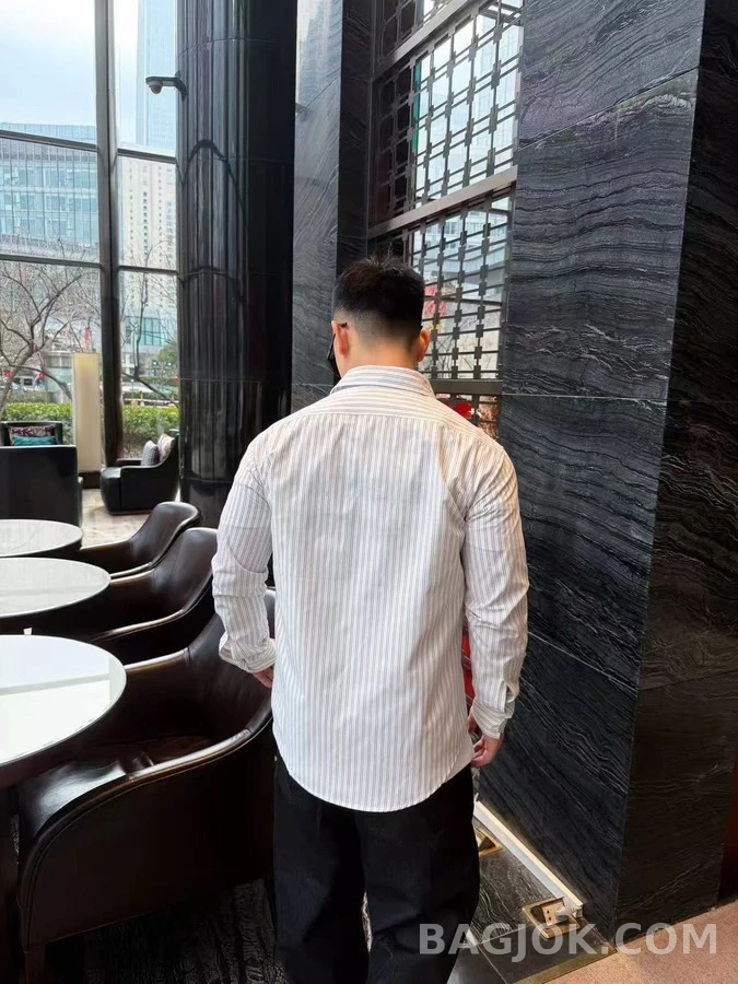 셀린느 셀린느 스트라이프 자수 셔츠 상세 이미지