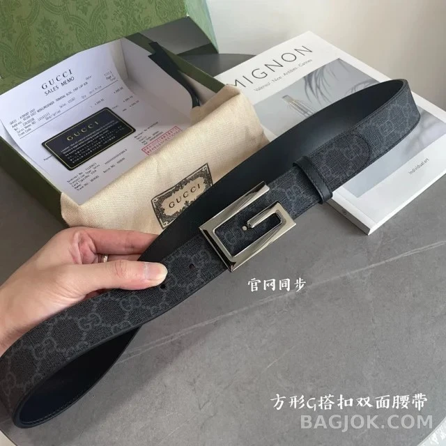 구찌 구찌 스퀘어 리버서블 벨트 상세 이미지