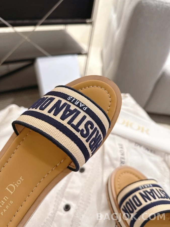 디올 디올 Dway 스트라이프 플랫폼 샌들 상세 이미지