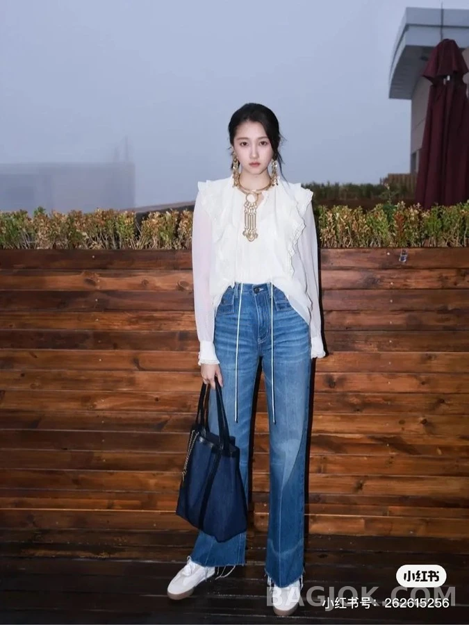 끌로에 끌로에 컷오프 플레어 데님 팬츠 상세 이미지
